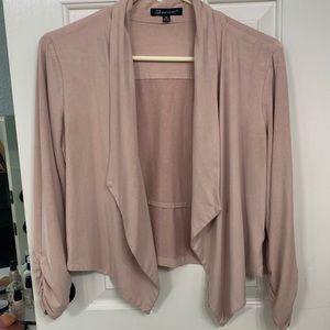 Cropped blazer- blush pink size medium